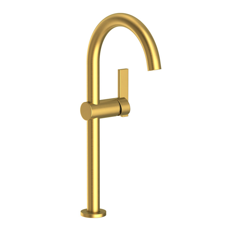 Priya Single Hole Vessel Faucet, Satin Brass (PVD)