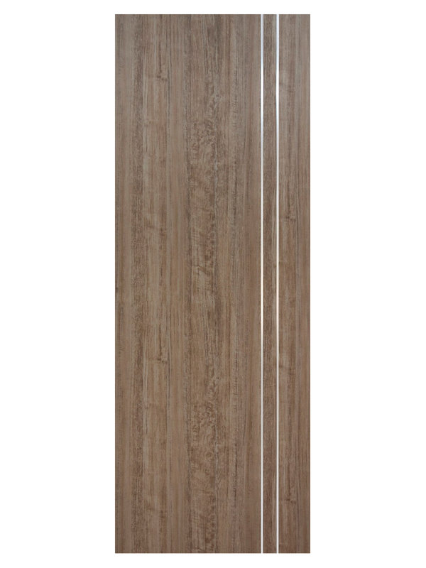 Dalle de porte intérieure stratifiée moderne HG-002VR seulement, 36 po x 96 po, Bois d'aloès foncé