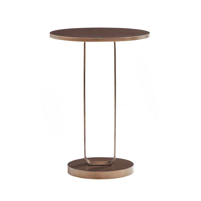 Table d'appoint ronde avec piédestal ovale unique