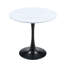 Table de salle à manger ronde, table tulipe ronde de 31,5 po avec plateau de table épaissi et piédestal en métal, table de bistro moderne Mid-Century pour la cuisine, les petits espaces, le salon et le café