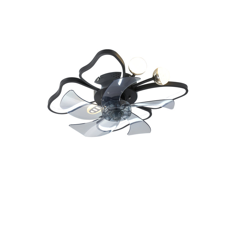 Ventilateur de plafond 19,7 pouces avec design moderne et papillon avec lumières et télécommande