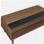 Table basse à plateau relevable en bois de noyer et noir