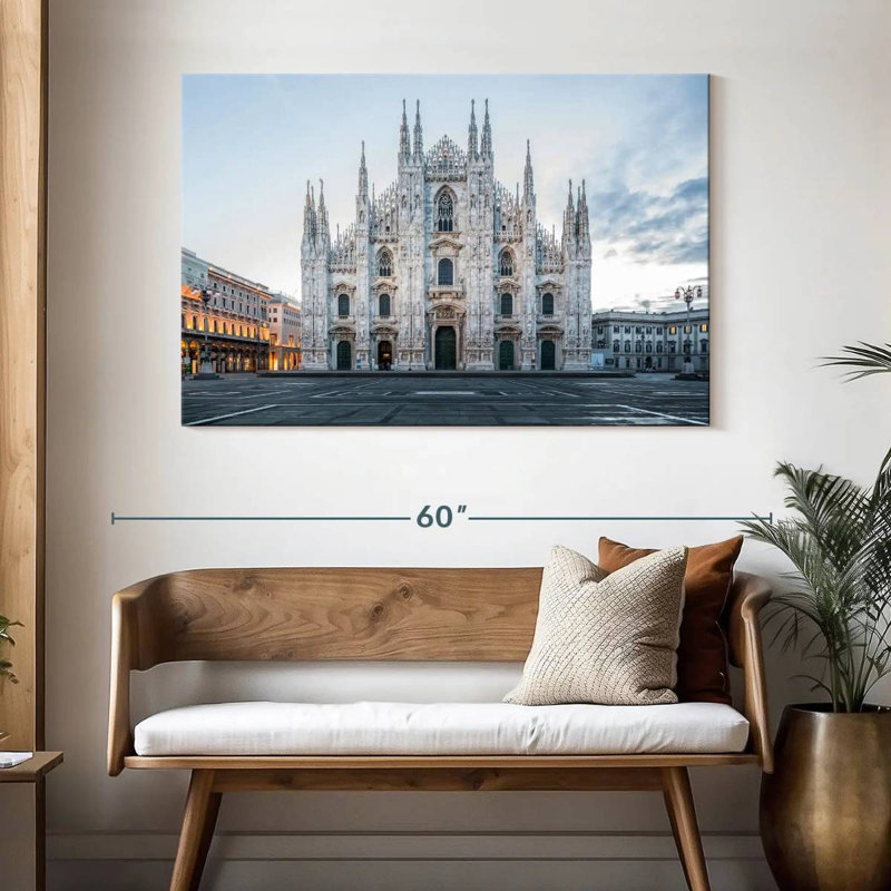 Adella, cathédrale historique de Milan, H 32 po x l 48 po