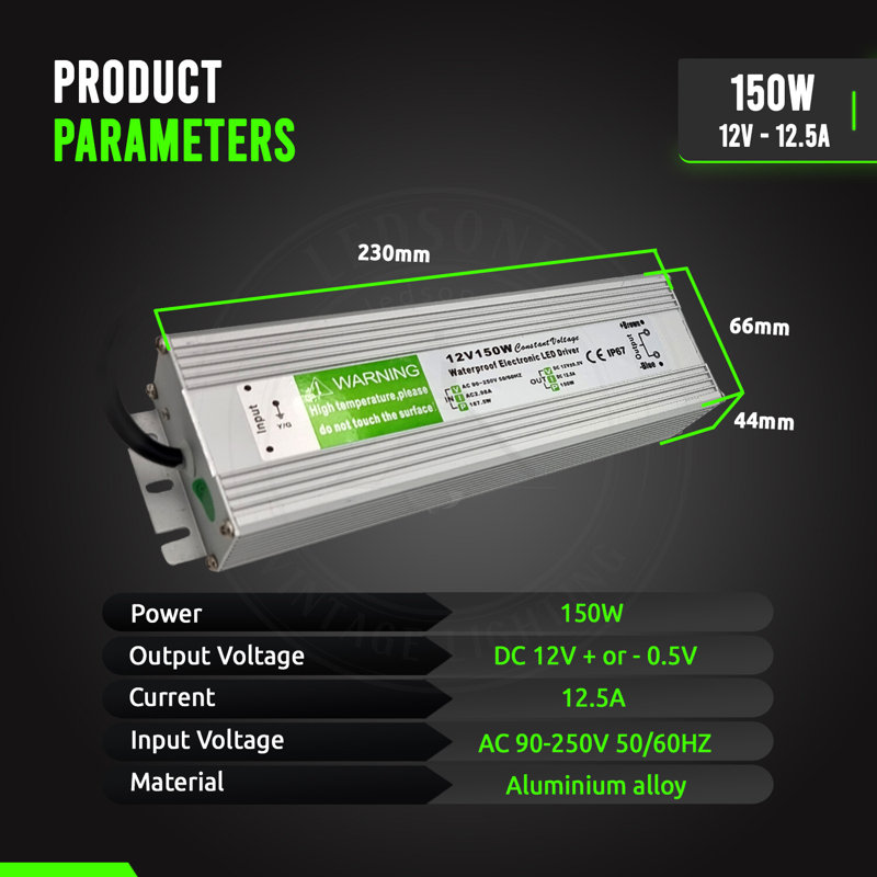 150W 12V Electronic Transformer