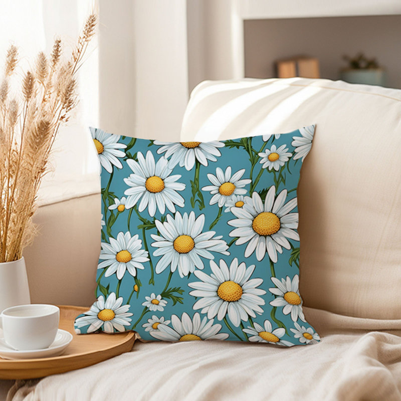 Floral Daisy Flowers IV Modern, 16"H x 16"W