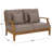 Clairmont Teakwood Patio Loveseat-1187069197