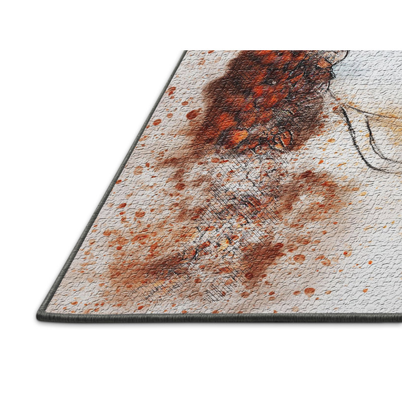 Tapis brun café, Rectangle 2 pi x 4 pi