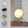 1-Light Small Table Lamp For Bedroom Bronze Metal Bedside Lamp White Lamp Plug In Globe Table Lamp