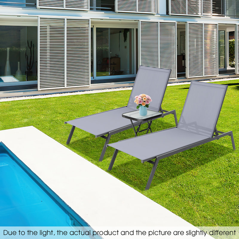 Chaise longue simple inclinable 78,5 po Alterf