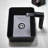 SOUEEUM 15'' Black Ceramic Rectangular Bathroom Sink