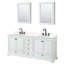 Ensemble de meuble-lavabo double 60 po avec comptoir en quartz Deborah-98141658-98141659-98163257
