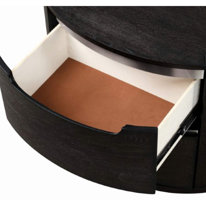 Zayric Black 2 Drawers 28In. W Nightstand