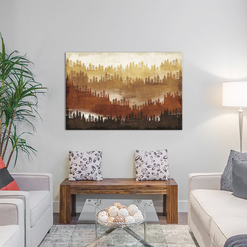 «Mountainscape IV» par Michael Mullan - reproduction, H 18 po x l 26 po x P 1,5 po, Pas de tapis, Toile tendue