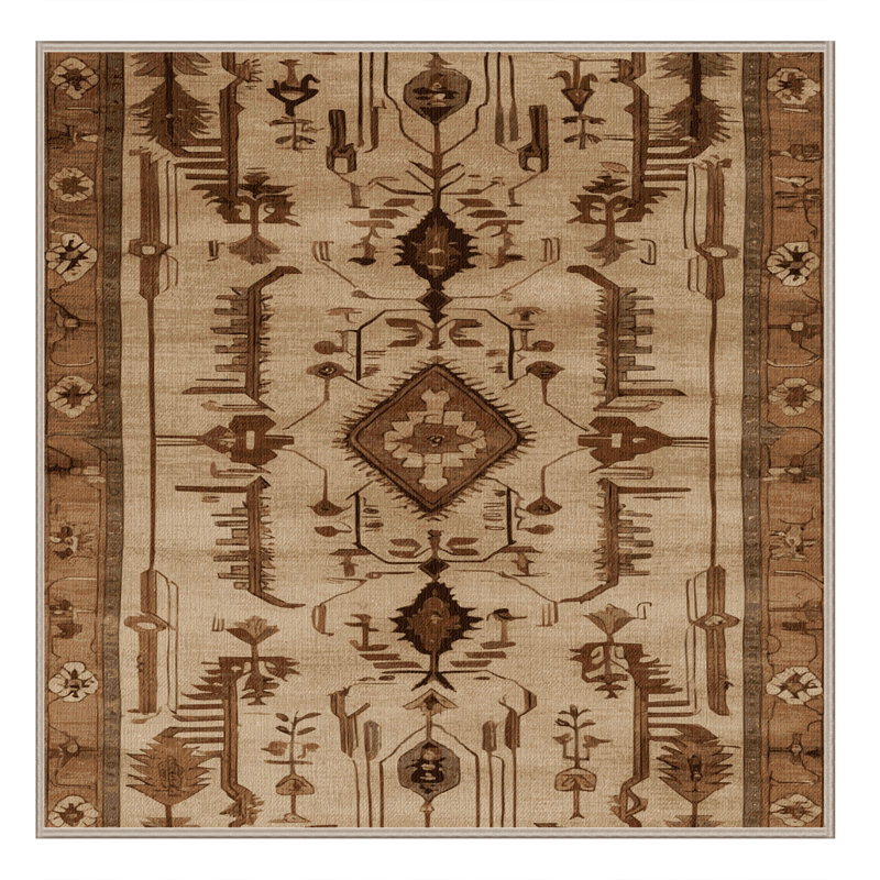 Tapis beige lavable à la machine