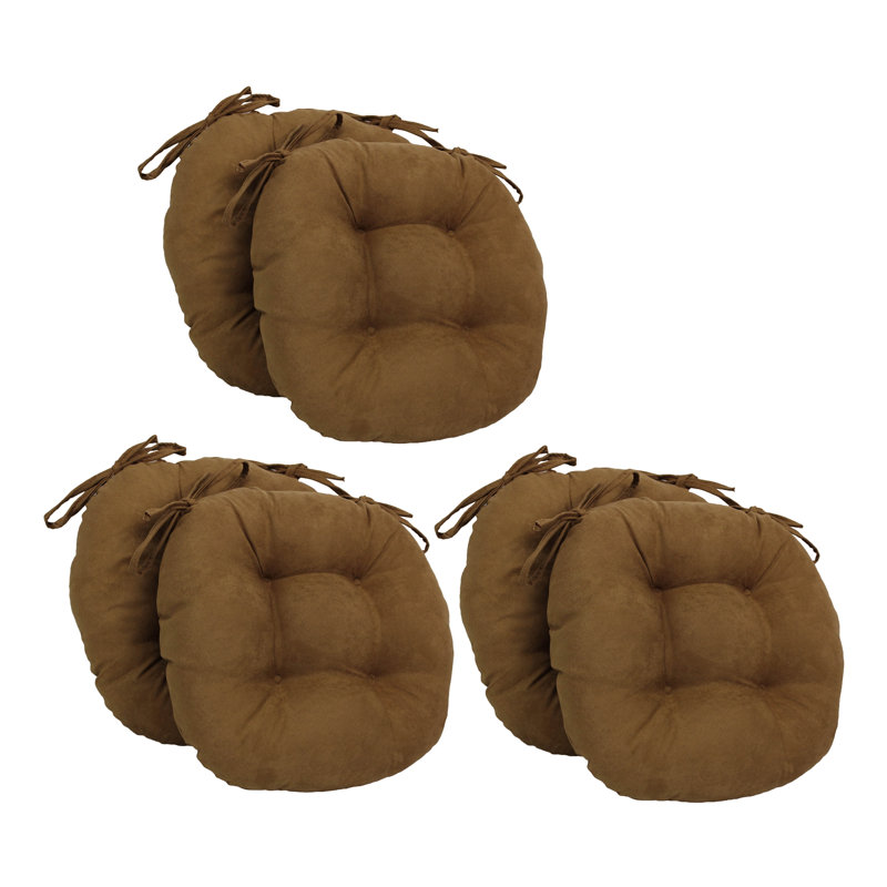 Outdoor 3.5'' Dining Chair Seat Cushion, Saddle Brown