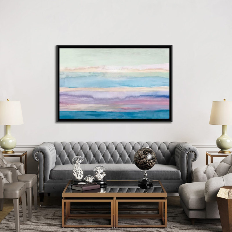 « plongée », reproduction sur toile, H 18 po x l 26 po x P 1,5 po, Toile avec cadre noir, Pas de tapis