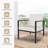 2Pcs Patio Metal Wicker Chairs with Cushions-623058091