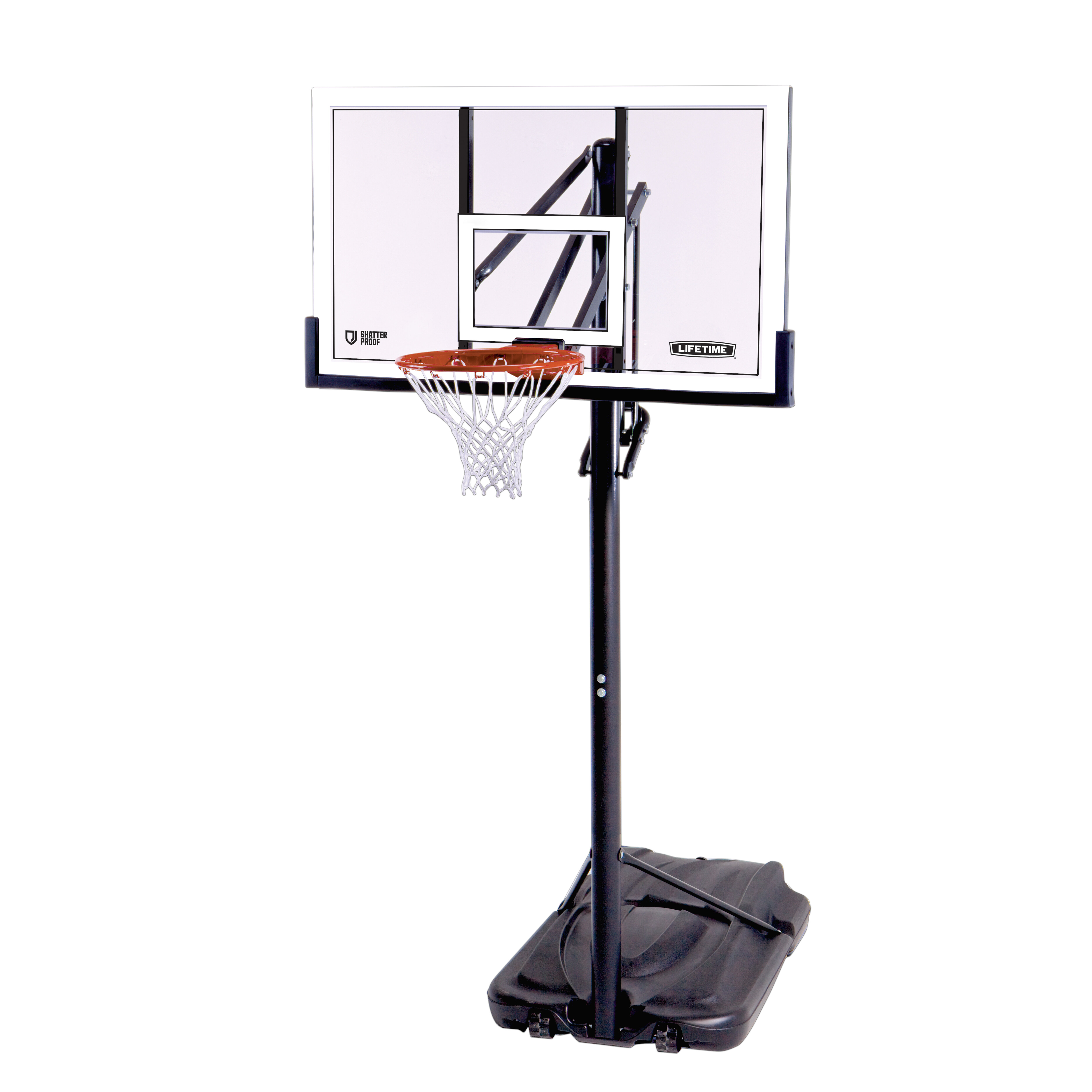 NBA 54 Portable Adjustable Basketball Hoop, Shatter-Resistant Backboard,  Removable Rebounder360™