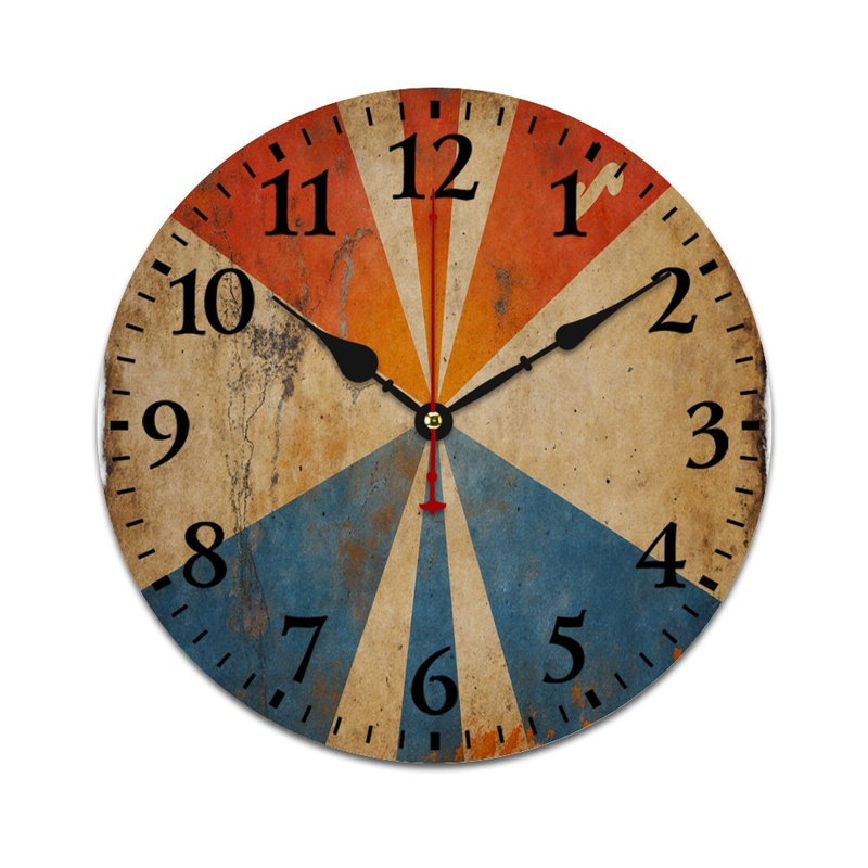 Décoration murale rétro pour homme grotte et bar rustique 12 x 12 po, rouge, bleu, beige