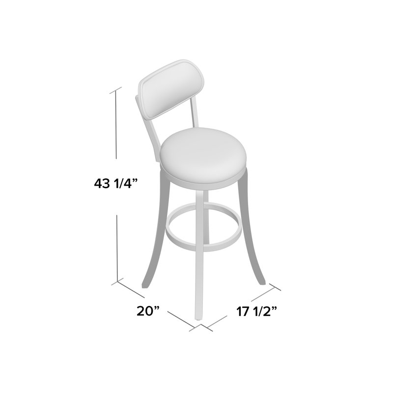 Tabouret de bar et de comptoir pivotant Neriah, Tabouret de bar (avec siège à une hauteur de 31,, Noir