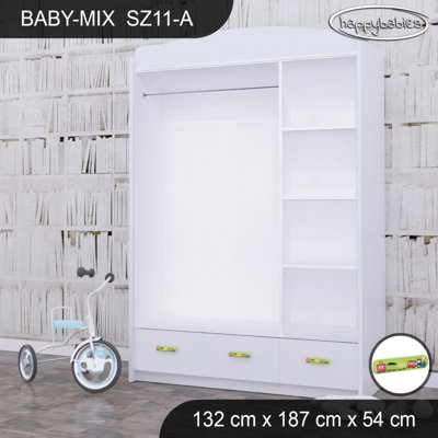 Baby 3 Door Wardrobe