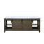 Meuble-lavabo double rustique avec comptoir en quartz