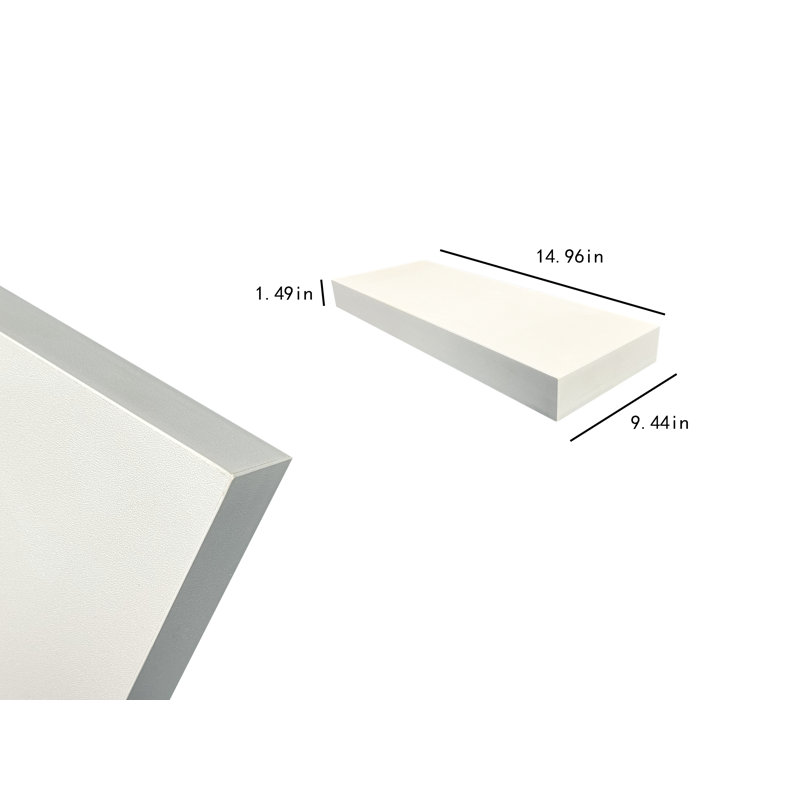 Tablette flottante 3 pièces Kurato, Blanc
