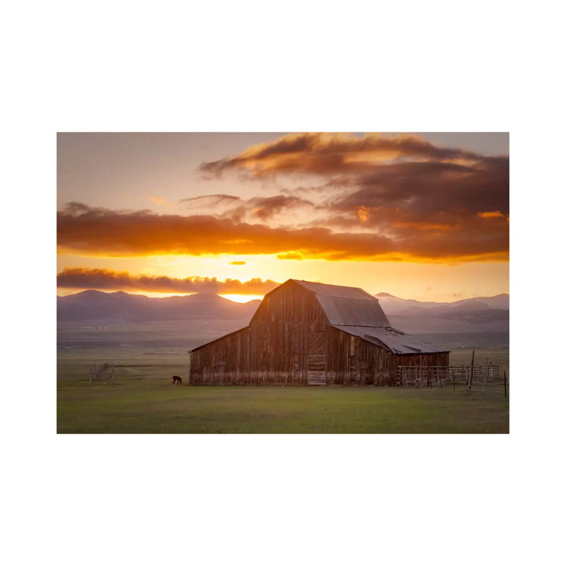 Wet Mountain Barn Ll 11613 by Dan Ballard - Wrapped Canvas Print, 30.48 cm H x 45.72 cm W