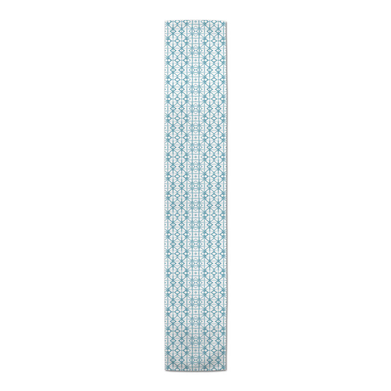 Chemin de table Claristine, Bleu, P 16 po x L 90 po