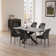 51.2" to 66.9" Extendable Removable Leaf Dining Table with Chairs, Dining Kitchen Table Sets
