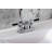 Kingston Brass Kaiser Two-Handle 3-Hole Deck Mount 4" Centerset Bathroom Faucet with Plastic Pop-Up-25314171
