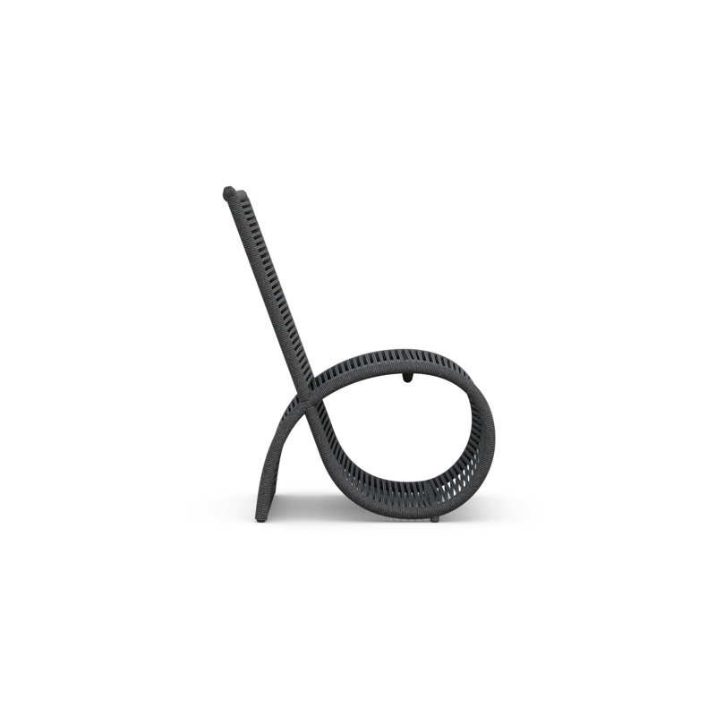 Wave Dining Chair, Matte Charcoal/Pebble