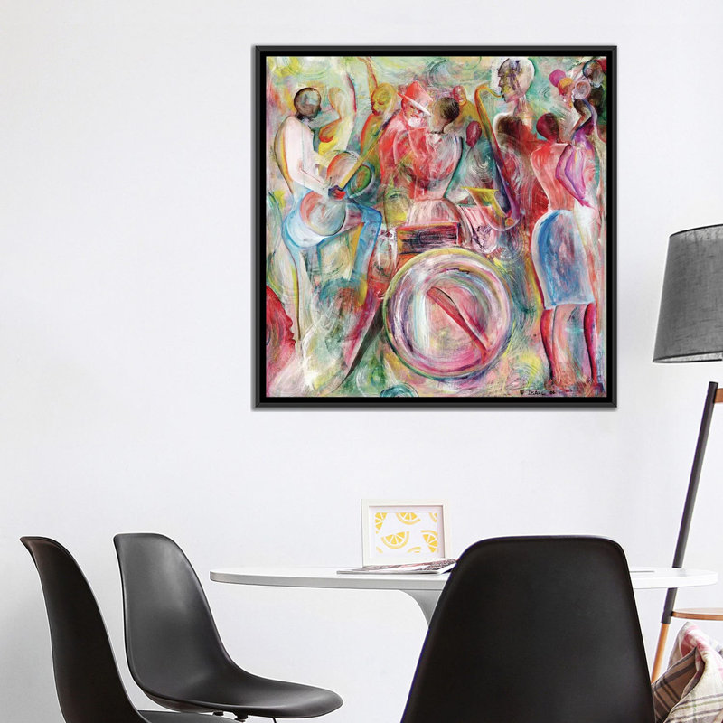 «New Orleans», reproduction sur toile, H 18 po x l 18 po x P 1,5 po, Toile avec cadre noir, Pas de tapis