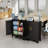 35.83" Metal Kitchen Pantry Storage Cabinet, Storage Cabinets with 2 Doors and 2 Adjustable Shelves, Green Pantry Cabinet, Freestanding Hutch Cupboard for Kitchen/Laundry/Living Room/Bedroom-367506740-360821483