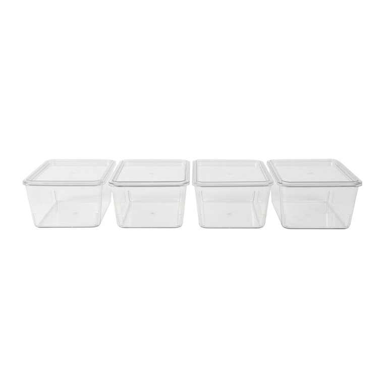 Martha Stewart Brody Plastic Storage Organizer Bins With Lid 2 H x