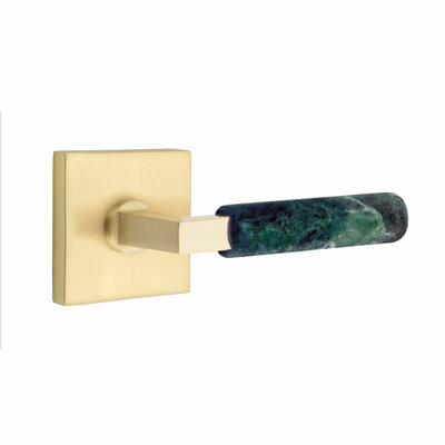 Ensemble de leviers de passage Emtek Select, rosette moderne, tige carrée en L, CF