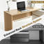 Bureau d'ordinateur en L 97,6 po avec commode extensible avec tiroirs de rangement-37882647