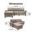 Serta Copenhagen Reclining Sectional Sofa with Storage Chaise-22375757-22403767
