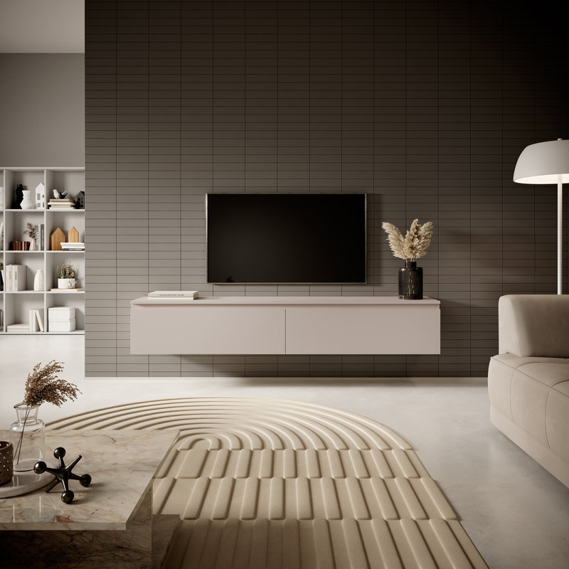 Ashauna Unfinished Floating TV Stand for TVs up to 70", Grey, 30cm H x 175cm L x 31.6cm W