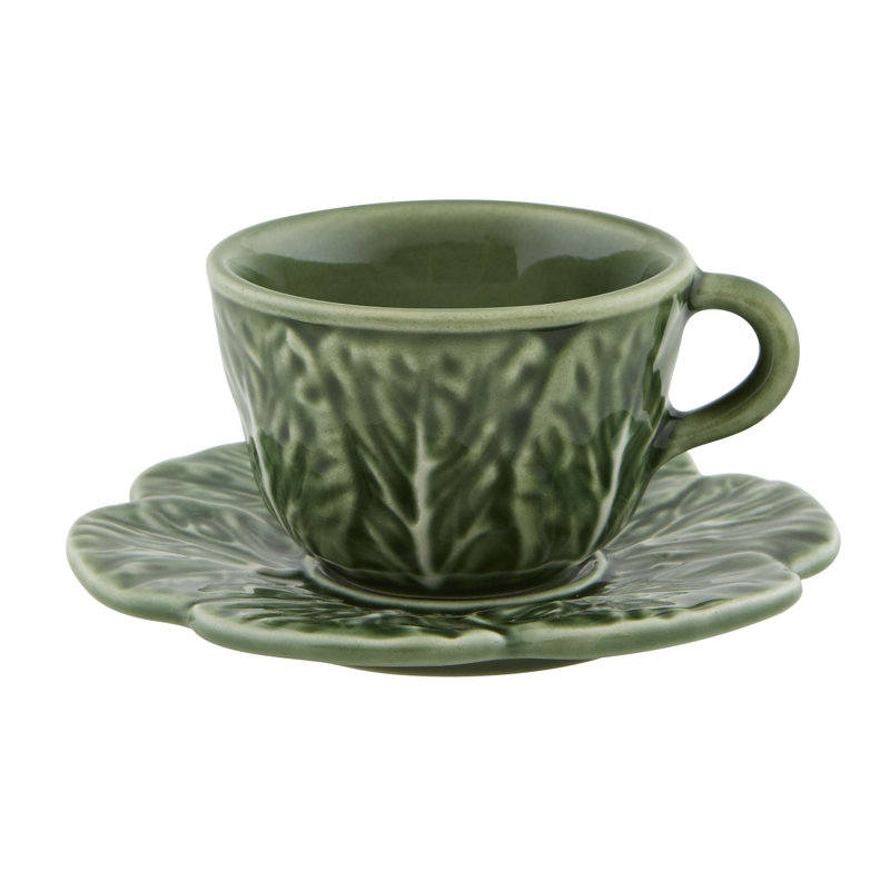Cabbage Earthenware Espresso Cup and Saucer