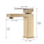 Robinet d'évier moderne doré - Contrôle et ternissement du robinet de meuble-lavabo