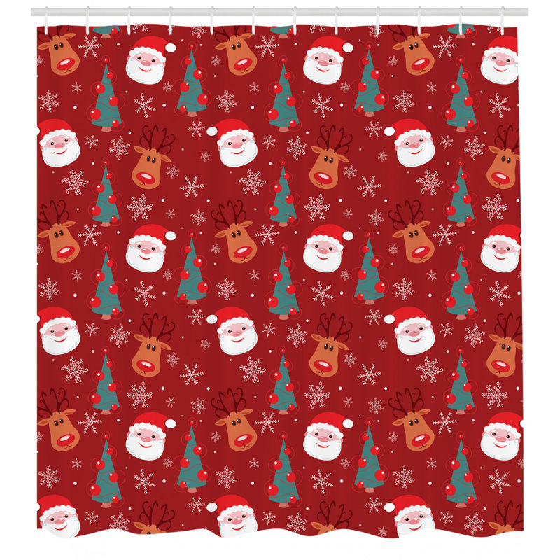 Shower Curtain with Hooks Included, 84" H x 69" W