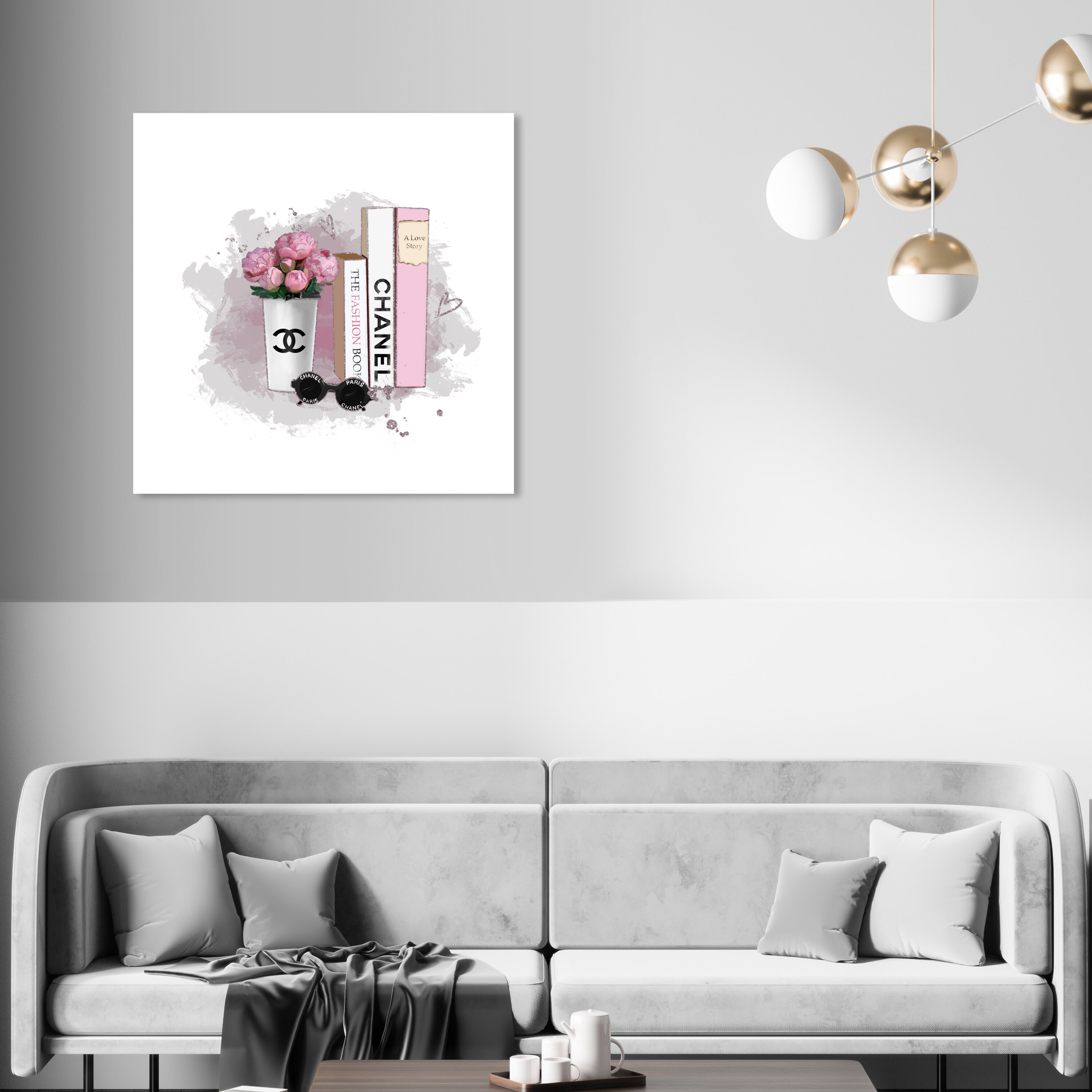 Oliver Gal 'Books and Floral Glam' Fashion and Glam Wall Art