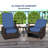 Reclining Patio Lounge Chairs, Rattan Steel Swivel Modern Patio Seating