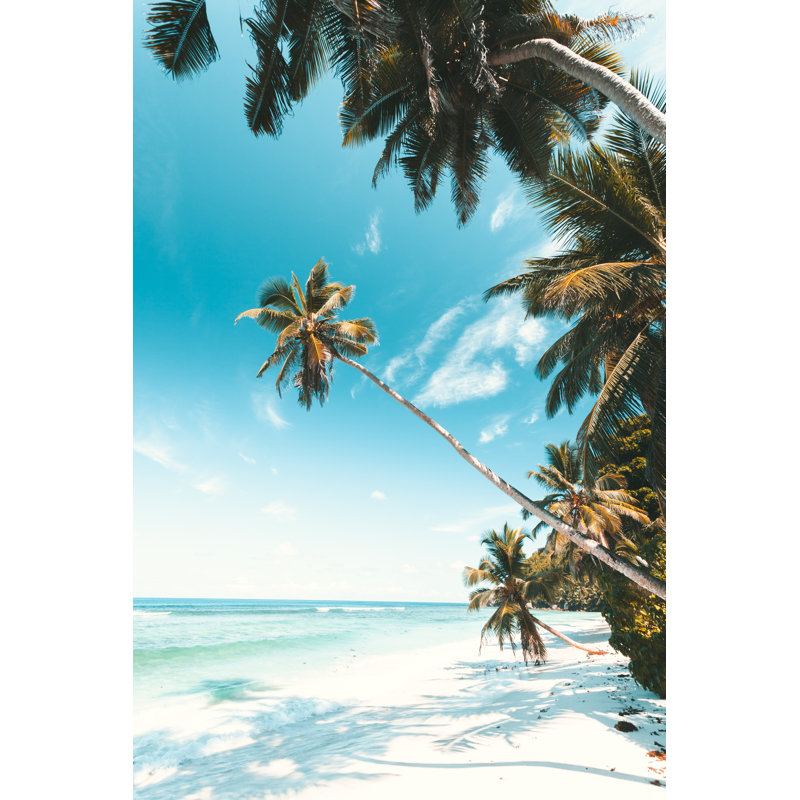 Tropical Beach in Seychelles - Photographie sur toile tendue, L 20 po x H 30 po