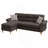 Reversible Sectional Set W/ 2 Accent Pillows In Tan