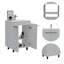 Meuble-lavabo de 24 po Khari, armoire de plancher, porte double, deux tablettes - blanc