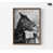 Cadre photo brun simple avec passe-partout