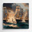 Voilier nautique gris, art mural en métal-1392438055
