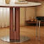 Table ronde vintage en dalle de pierre blanche-1967896649-1967896648
